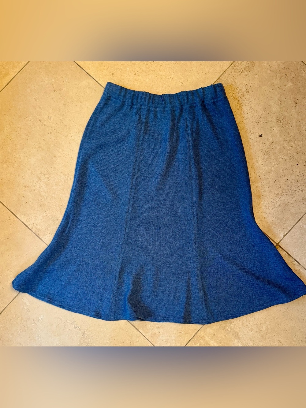 St. John Collection Blue Knit Skirt